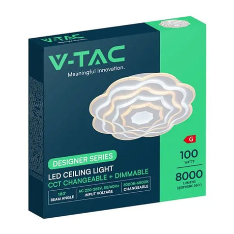 V-Tac Plafoniera LED Plafoniera LED V-Tac SKU-24175 | 100W, 8000lm, 3 CCT, Dimabila, IP20