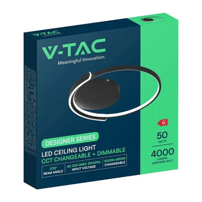 V-Tac Plafoniera LED Plafoniera LED V-Tac SKU-24179 | 70W, 3-in-1 Dimabila, 5600lm, Telecomanda