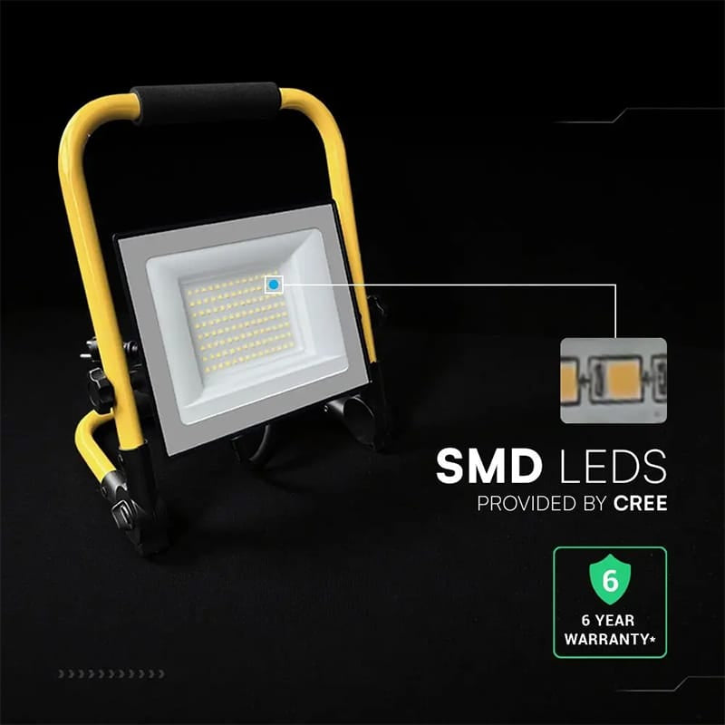 V-Tac Reflector LED Reflector LED V-Tac SKU-242196 | 50W, 6500K, Cablu 3m, Stand, Cip CREE