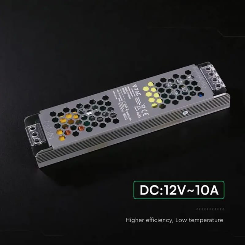 V-Tac Sursa alimentare Sursa Alimentare V-Tac SKU-24257 | Slim, 12V, 120W, 10A, IP20