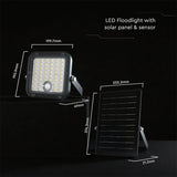 V-Tac Proiector LED Proiector LED Solar V-Tac SKU-24277 | 30W, 4800lm, IP65, 3in1, Alb Rece/Neutru