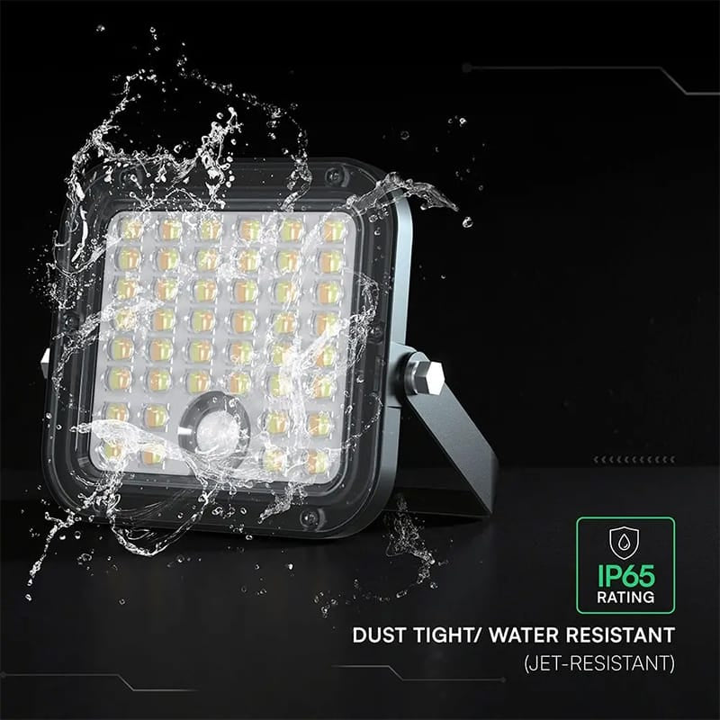 V-Tac Proiector LED Proiector LED Solar V-Tac SKU-24277 | 30W, 4800lm, IP65, 3in1, Alb Rece/Neutru
