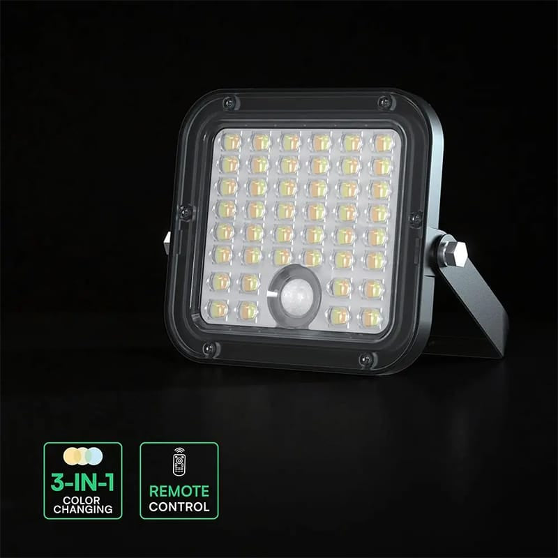 V-Tac Proiector LED Proiector LED Solar V-Tac SKU-24277 | 30W, 4800lm, IP65, 3in1, Alb Rece/Neutru