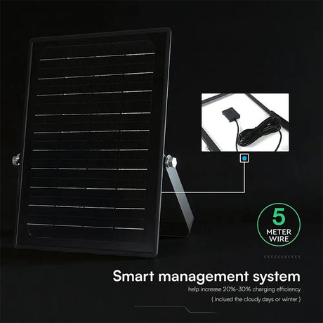 V-Tac Proiector LED Proiector LED Solar V-Tac SKU-24277 | 30W, 4800lm, IP65, 3in1, Alb Rece/Neutru