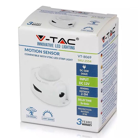 V-Tac Banda LED Senzor Miscare V-Tac SKU-2554 | Pentru Banda LED, Detectie Automata