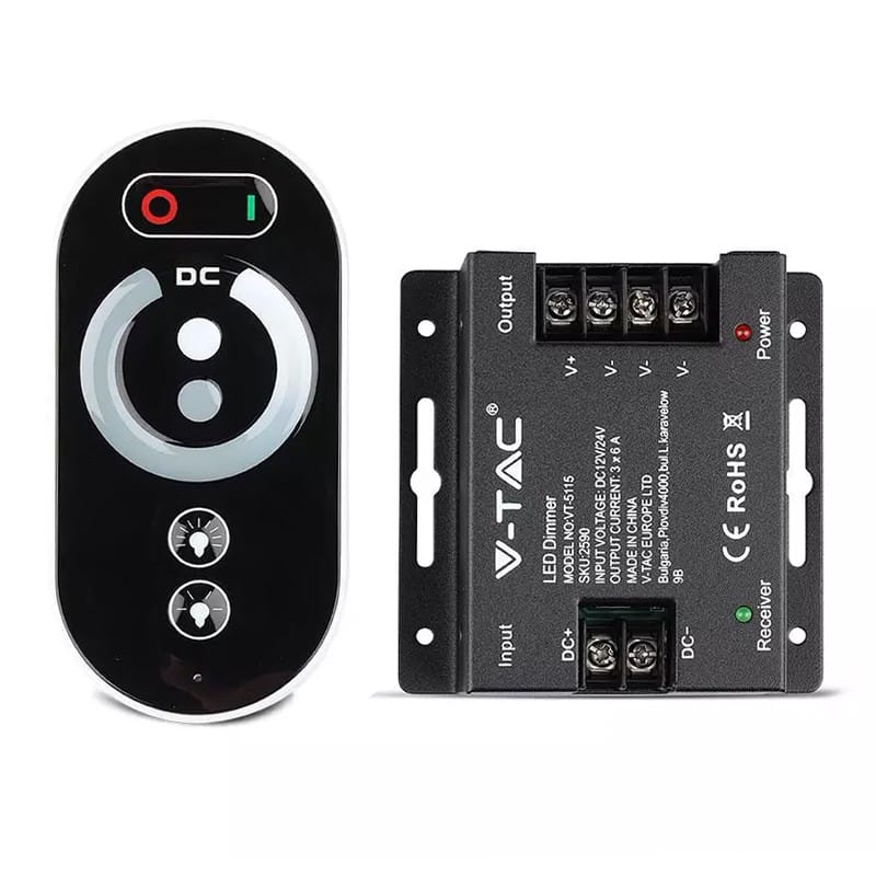 V-Tac Controller remote Controller Banda LED V-Tac SKU-2590 | Dimabil, Touch, 12V 216W, 24V 432W