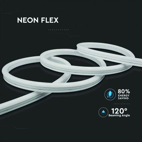 V-Tac Banda LED Banda LED V-Tac SKU-2617 | NeonFlex 24V, 10m, Galben, IP68, 6.5W/m