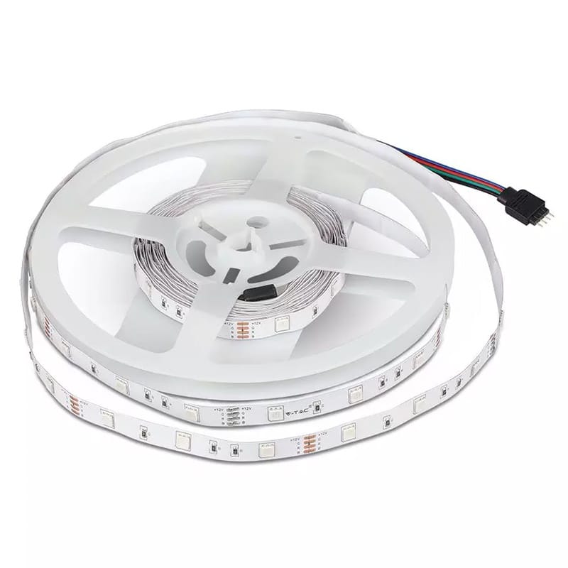 V-Tac Banda LED Kit Banda LED V-Tac SKU-2630 | SMD5050, RGB, 30LED/m, IP20, 10m