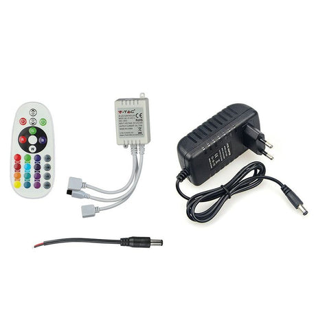 V-Tac Banda LED Kit Banda LED V-Tac SKU-2630 | SMD5050, RGB, 30LED/m, IP20, 10m