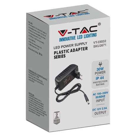 V-Tac ALIMENTATOR 30W 12V 2.5A IP44
