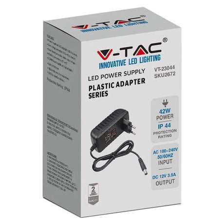 V-Tac ALIMENTATOR 42W 12V 3.5A IP44