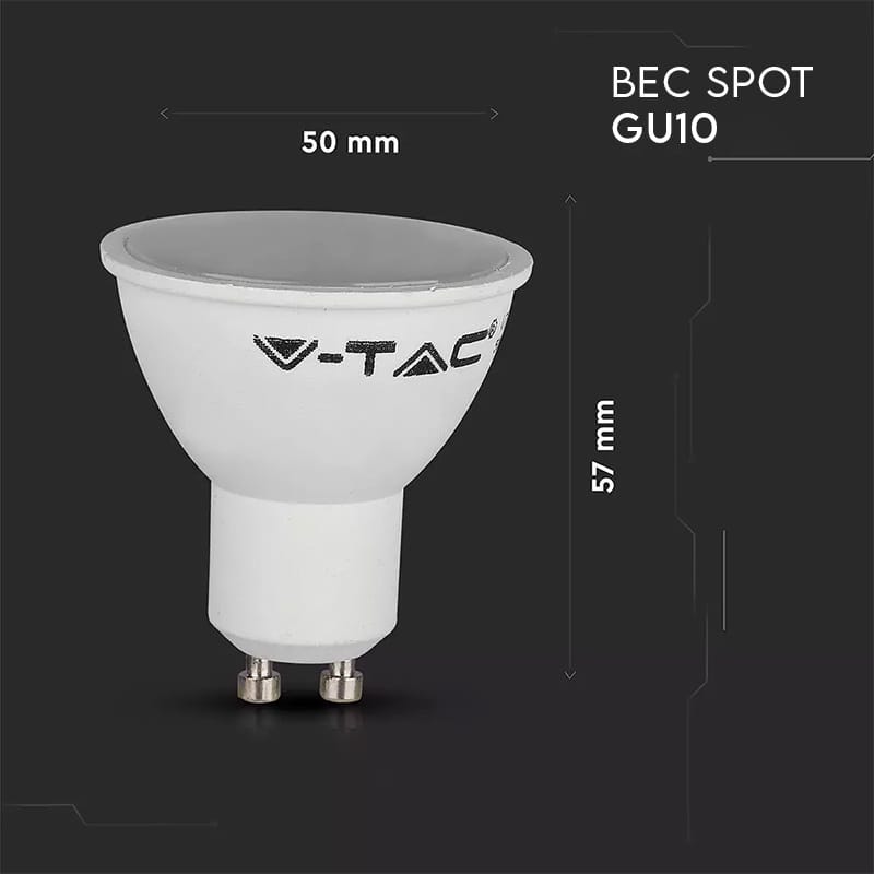V-Tac BEC SPOT LED SMART GU10 5W RGB + ALB CALD + ALB RECE
