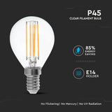 V-Tac Lampa LED Bec LED V-Tac SKU-2845 | E14, P45, Filament, 6W, 2700K