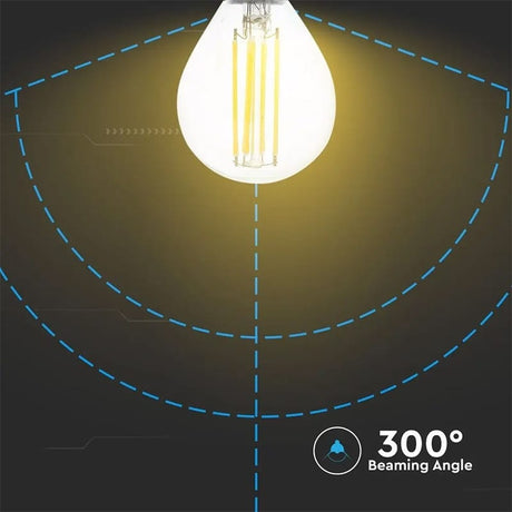 V-Tac Bec LED SMART Bec LED V-Tac SKU-2847 | E14, P45, Filament, 6W, 6400K