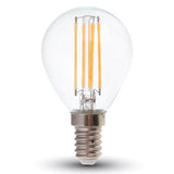 V-Tac Lampa LED Bec LED V-Tac SKU-2854 | Filament P45, E14, 6W, 780lm, 2700K