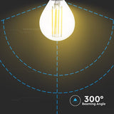 V-Tac Lampa LED Bec LED V-Tac SKU-2854 | Filament P45, E14, 6W, 780lm, 2700K