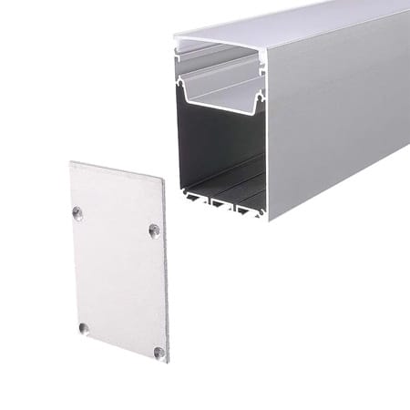 V-Tac Accesorii lumini scena Profil Aluminiu LED V-Tac SKU-2872 | 2m, 50x75mm, Dispersor Alb