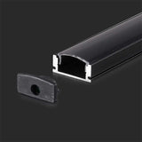 V-Tac PROFIL ALUMINIU PENTRU BANDA LED 2M 17.4MM X 7MM NEGRU