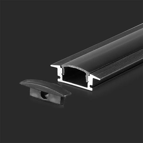 V-Tac PROFIL ALUMINIU PENTRU BANDA LED 2M 24.7MM X 7MM - NEGRU