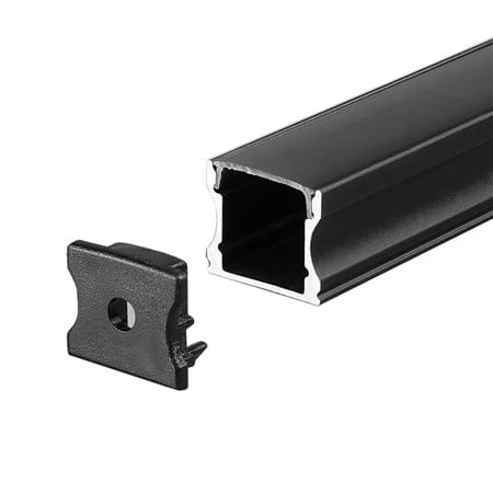 V-Tac PROFIL ALUMINIU PENTRU BANDA LED 2M 17.2MM X 14.4MM - NEGRU