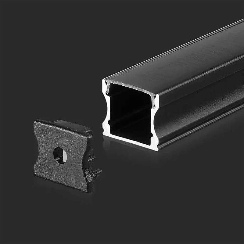 V-Tac PROFIL ALUMINIU PENTRU BANDA LED 2M 17.2MM X 14.4MM - NEGRU