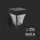 V-Tac Corp de iluminat LED solar exterior V-TAC 2W IP65, 110 lm, 3 temperaturi de culoare, negru mat