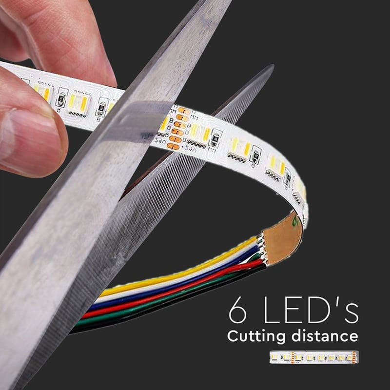 V-Tac Bandă LED V-Tac 24V SMD5050 24W/m 120 LED/m 3in1+RGB IP65 5m 1680 lm/m 120° CRI>80