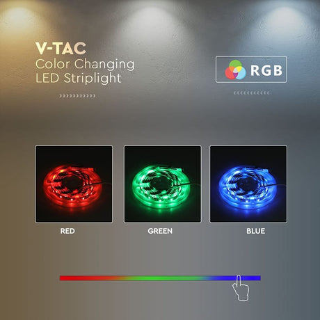 V-Tac Bandă LED V-Tac 24V SMD5050 24W/m 120 LED/m 3in1+RGB IP65 5m 1680 lm/m 120° CRI>80