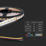V-Tac Bandă LED V-Tac 24V SMD5050 24W/m 120 LED/m 3in1+RGB IP65 5m 1680 lm/m 120° CRI>80