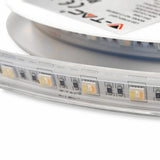 V-Tac Bandă LED V-Tac 24V SMD5050 60 LED/m RGB+Alb 3în1 IP65, 5 m, 24 W/m, 1680 lm/m, CRI>80