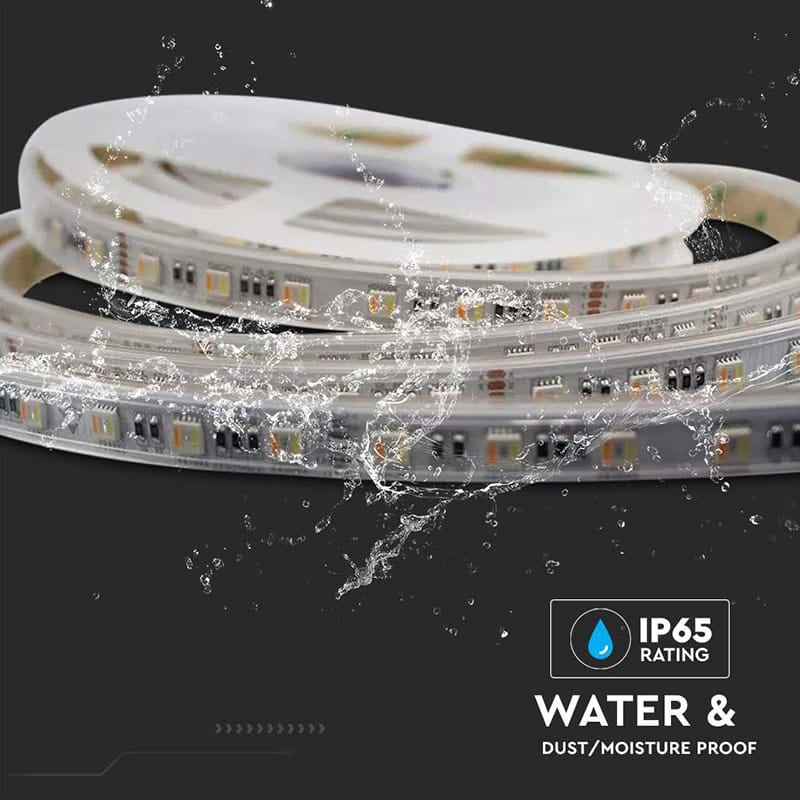 V-Tac Banda LED Banda LED V-Tac SKU-2896 | 24V, RGB+Alb 3in1, 5m, IP65, 60 LED/m