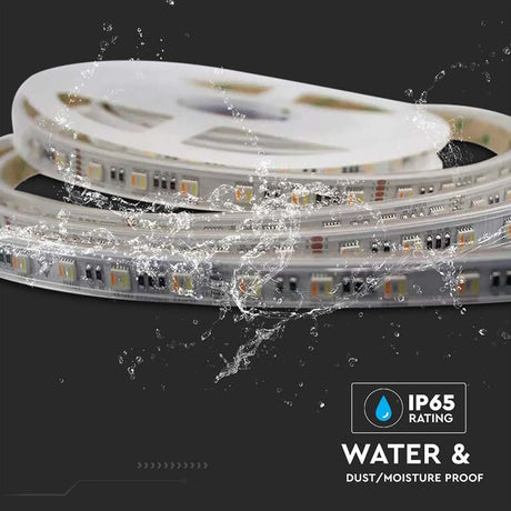 V-Tac Banda LED Banda LED V-Tac SKU-2896 | 24V, RGB+Alb 3in1, 5m, IP65, 60 LED/m