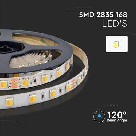 V-Tac Banda LED Banda LED V-Tac SKU-2898 | 24V, SMD5050, 120LED/m, 3in1, IP20, 5m