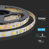 V-Tac Banda LED Banda LED V-Tac SKU-2898 | 24V, SMD5050, 120LED/m, 3in1, IP20, 5m