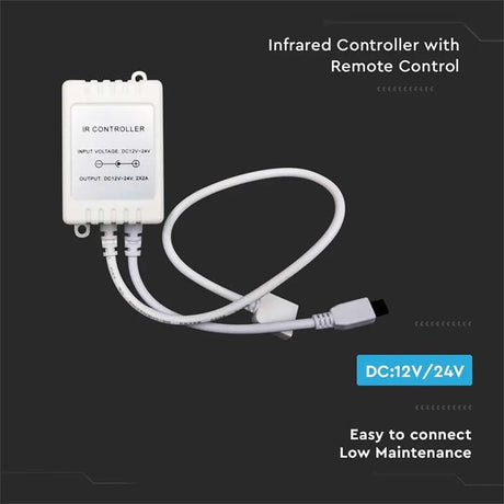 V-Tac Controller remote Controller Banda LED V-Tac SKU-2901 | 24 Butoane, Alb