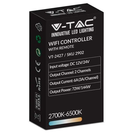 V-Tac Controller remote Controller Banda LED V-Tac SKU-2902 | Wi-Fi, 3in1, 12 Butoane