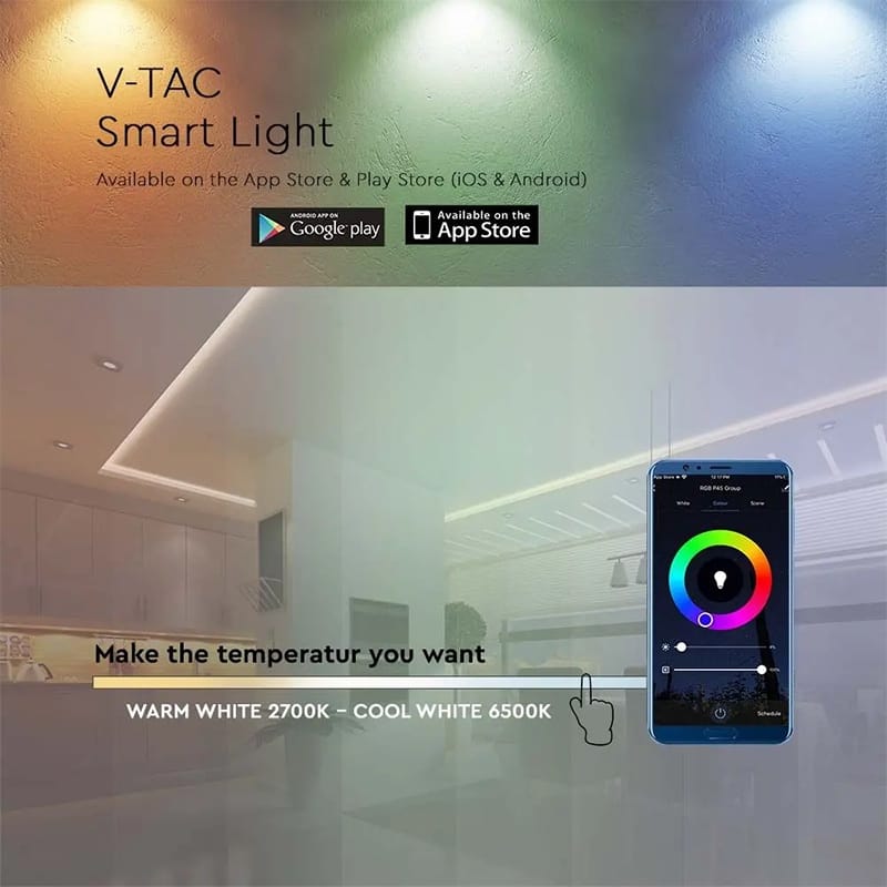 V-Tac Controller remote Controller Banda LED V-Tac SKU-2902 | Wi-Fi, 3in1, 12 Butoane