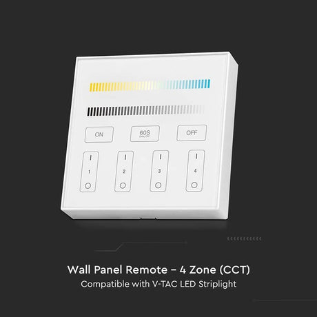 V-Tac Controller remote Controller Banda LED V-Tac SKU-2916 | 4 Zone, Wi-Fi, Alb