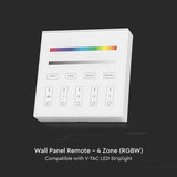 V-Tac Controller remote Controller Banda LED V-Tac SKU-2917 | RGB + Alb, 4 Zone, Wi-Fi, Alb