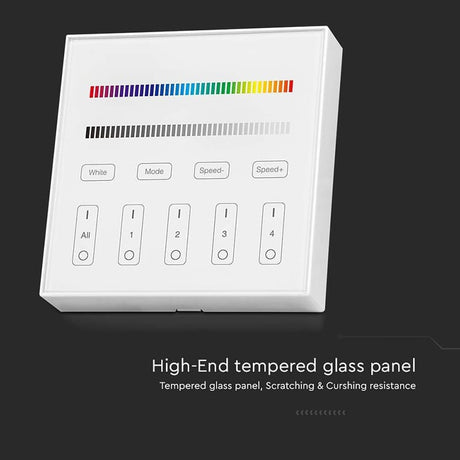 V-Tac Controller remote Controller Banda LED V-Tac SKU-2917 | RGB + Alb, 4 Zone, Wi-Fi, Alb