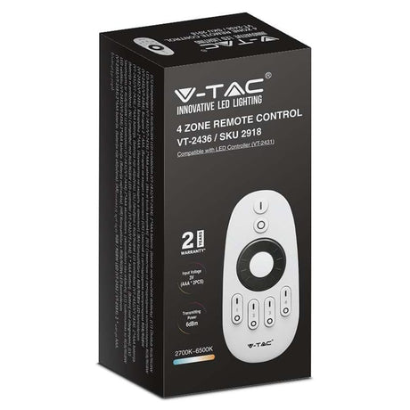 V-Tac Controller remote Controller Remote V-Tac SKU-2918 | 4 Zone, Banda LED