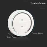 V-Tac Accesorii iluminat Controller Banda LED V-Tac SKU-2919 | Touch, Lumina Alba, Alb