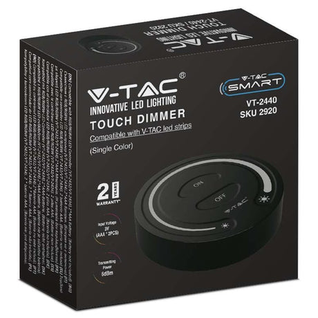 V-Tac Accesorii iluminat Controller Banda LED V-Tac SKU-2920 | Touch, Lumina Alba, Negru