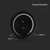 V-Tac Accesorii iluminat Controller Banda LED V-Tac SKU-2920 | Touch, Lumina Alba, Negru