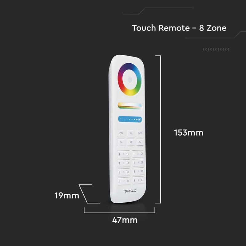 V-Tac Controller remote Controller Remote Banda LED V-Tac SKU-2921 | 8 Zone, Control Iluminat LED