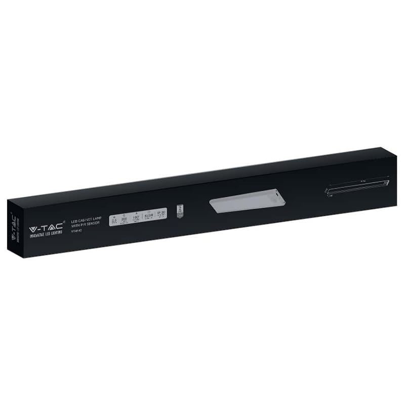 V-Tac Corp iluminat Corp Iluminat LED V-Tac SKU-2969 | 2.5W, 3000K, Senzor Miscare, IP20, Argintiu