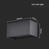 V-Tac Lampa LED Aplica LED Exterior V-Tac SKU-2978 | IP65, 24W, 4000K, 2720lm, Negru