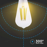 V-Tac Bec LED SMART Bec LED V-Tac SKU-2996 | ST64, E27, 4W, Filament, 3000K, Edison