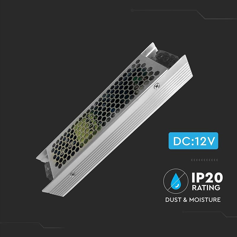 V-Tac Sursa alimentare Sursa Alimentare V-Tac SKU-3243 | SMPS Slim, 12V, 10A, 120W