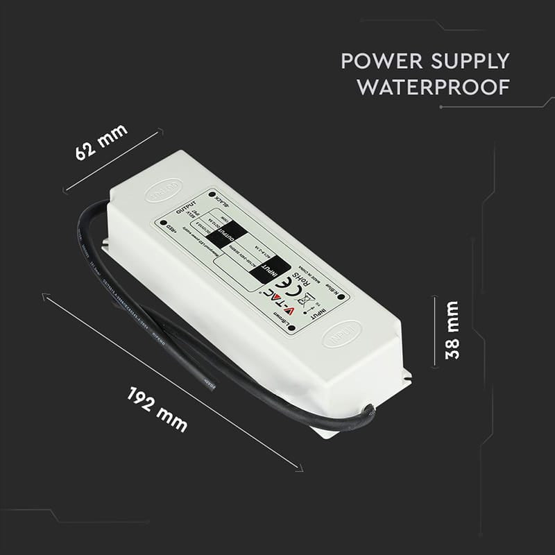 V-Tac Sursa alimentare Sursa Alimentare Banda LED V-Tac SKU-3248 | 12V, 12.5A, 150W, IP67